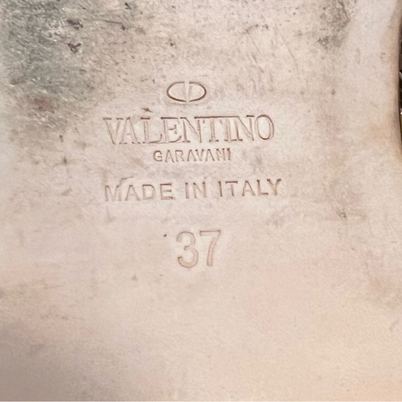 Authentic Valentino Garavani Rockstud Leather Gladiator Sandals – Nude – Size 7 - Picture 13 of 13